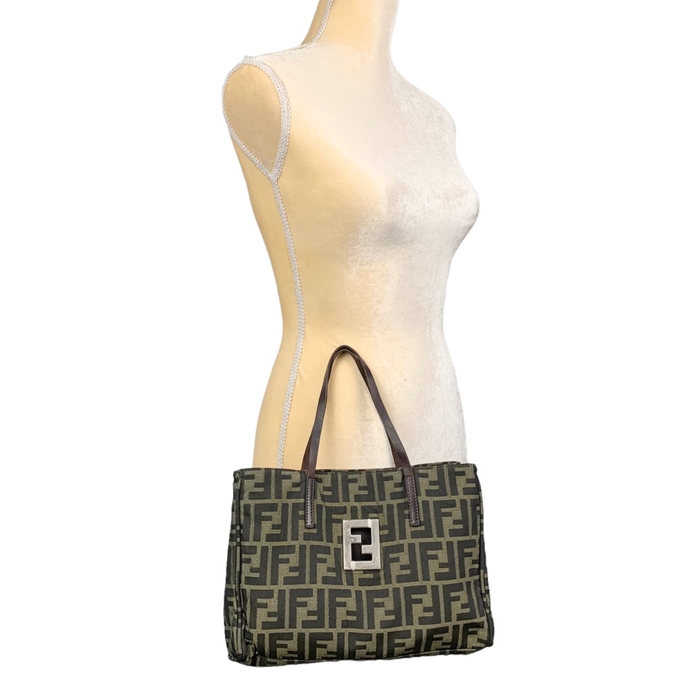 FENDI Zucca Monogram Logo Tote Bag - Picture 2 of 11